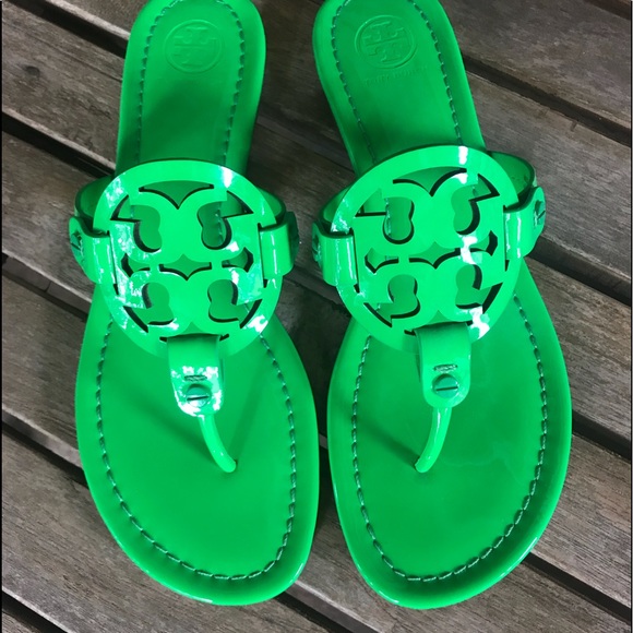 green tory burch sandals
